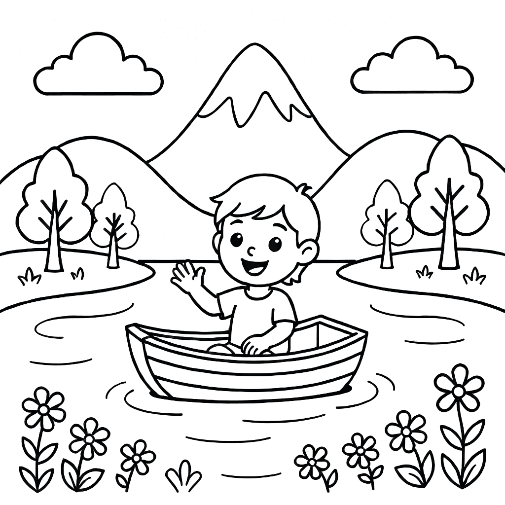 A peaceful mountain lake surrounded by tall trees and rocky peaks